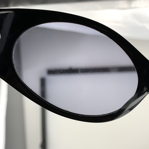 FENDI Sunglasses mod. 647 C3016 Black Oval Wrap Rhinestone Vintage Made in Italy main image 9